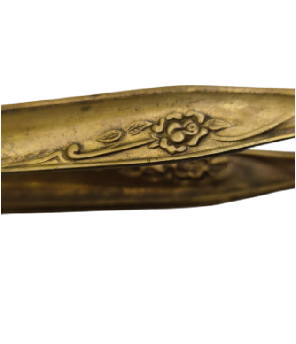 1950 PİRİNÇ ÜZERİ ÇİÇEK İŞLEMELİ NARGİLE KÖZ MAŞASI