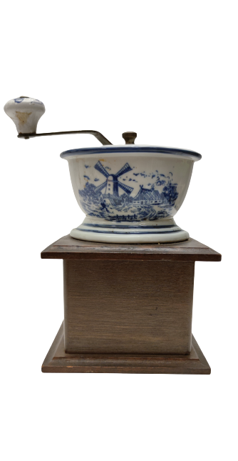 VİNTAGE MR.DUDLEY İNTERNATİONAL EL BOYAMA SERAMİK KAHVE DEGİRMENİ ÖĞÜTÜCÜ