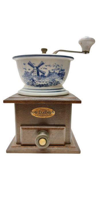 VİNTAGE MR.DUDLEY İNTERNATİONAL EL BOYAMA SERAMİK KAHVE DEGİRMENİ ÖĞÜTÜCÜ