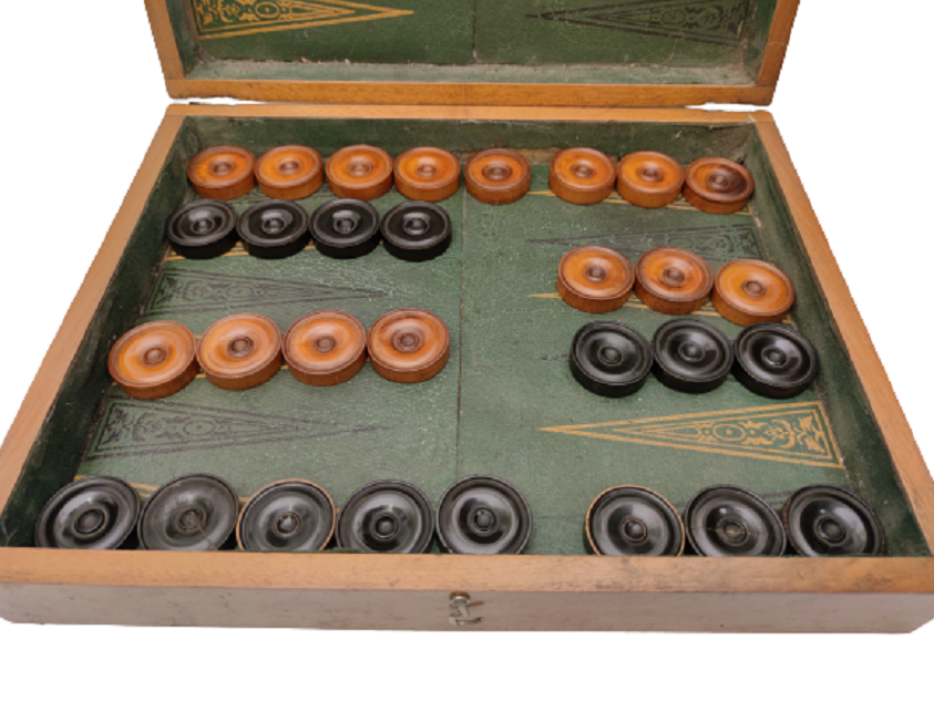 OSMANLI EL USTA İŞİ ŞİMŞİR EL İŞİ PULLU BÜYÜK  BOY TAVLA