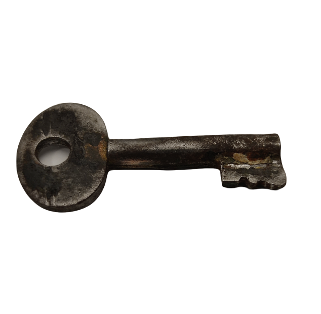 OSMANLI EL YAPIM ÜZERİ OSMANLICA YAZILI MEKANİK SİCAK DEMİRDEN MAMUL ÇALIŞIR DURUMDA ANAHTARLI ASMA KİLİT