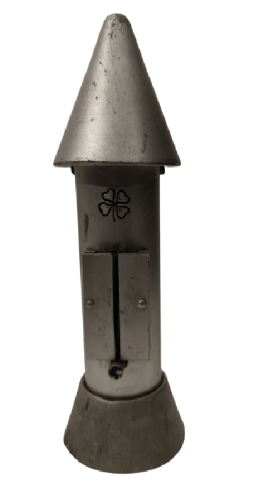 GARANTİ BANKASI ROKET FORMUNDA METAL MEKANİK KUMBARA ALİMÜNYÜM 1970 YILLAR