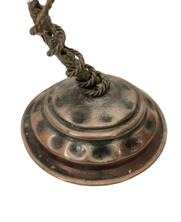 OSMANLI EL YAPIM İŞLEMELİ MELEKLİ SARI PİRİNÇ BUHURDAN AYAKLI TÜTSÜLÜK