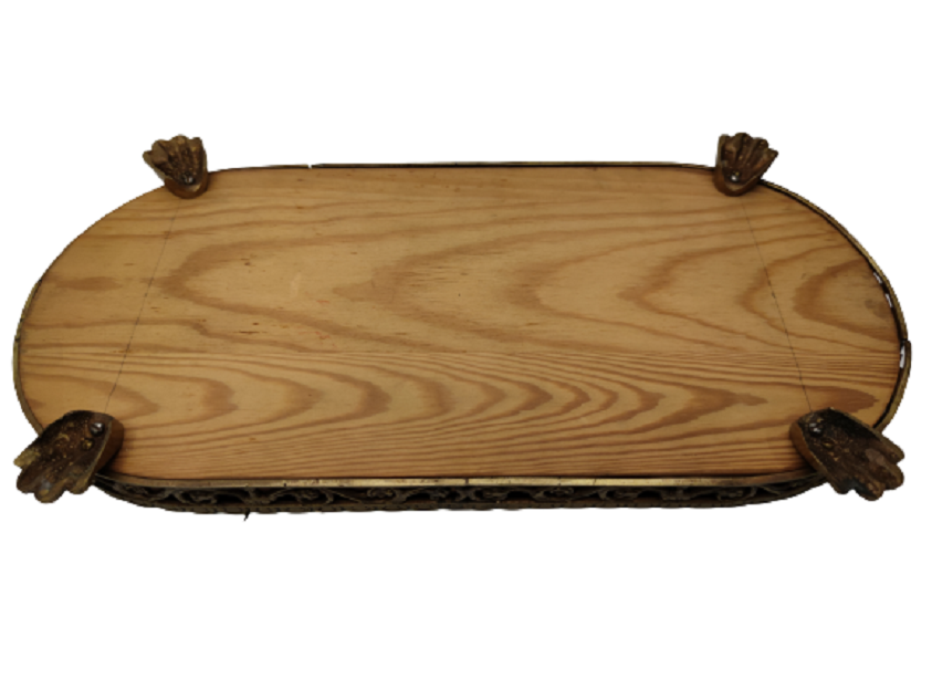 FRANSIZ TEŞHİR BRONZ AYAKLI İÇERSİ AYNALI STAND BİBLO HEYKEL SAAT TEŞHİRİ İÇİN