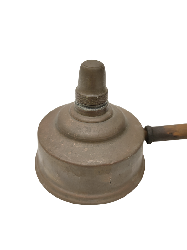 KAMİNETO OCAK BAKIR HAZNE AHŞAP TUTMALI İSPİRTO İLE CALIŞAN AHŞAP SAPLI OCAK