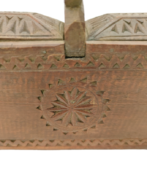  KAHVEDAN KAHVE ŞEKER AHŞAPKAPAKLI  ÇİFT GÖZLÜ MUHAFAZA SAKLAMA KUTUSU