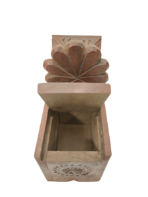  KAHVEDAN KAHVE ŞEKER AHŞAPKAPAKLI  ÇİFT GÖZLÜ MUHAFAZA SAKLAMA KUTUSU