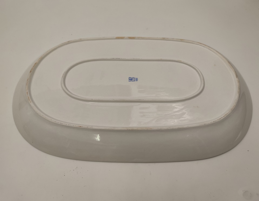 1970İSTANBUL YILDIZ SÜMERBANK DAMGALI BÜYÜK BOY PORSELEN SERVİS TABAĞI