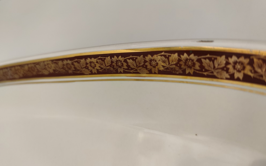 1970İSTANBUL YILDIZ SÜMERBANK DAMGALI BÜYÜK BOY PORSELEN SERVİS TABAĞI