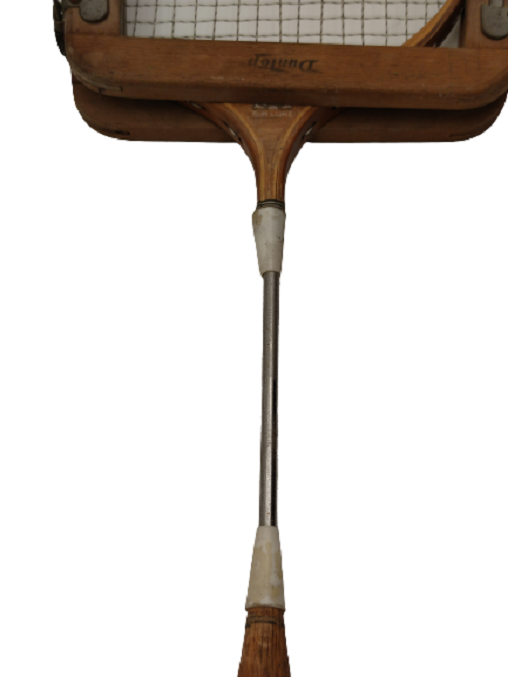 1940 AHŞAP KASNAKLI SUN LIGHT BADMINTON RAKETİ VE DUNLOP KORUYUCUSU