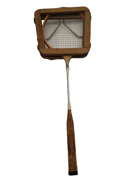 1940 AHŞAP KASNAKLI SUN LIGHT BADMINTON RAKETİ VE DUNLOP KORUYUCUSU