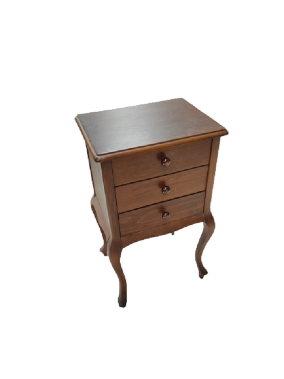 MASİF 3 ÇEKMECELİ PORSELEN KULPLU BAŞ UCU KOMODİN SEHBASI