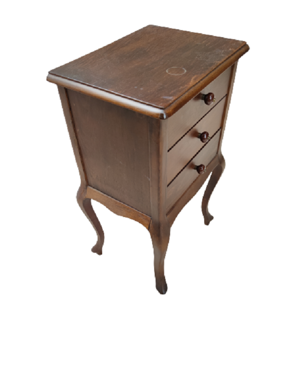 MASİF 3 ÇEKMECELİ PORSELEN KULPLU BAŞ UCU KOMODİN SEHBASI