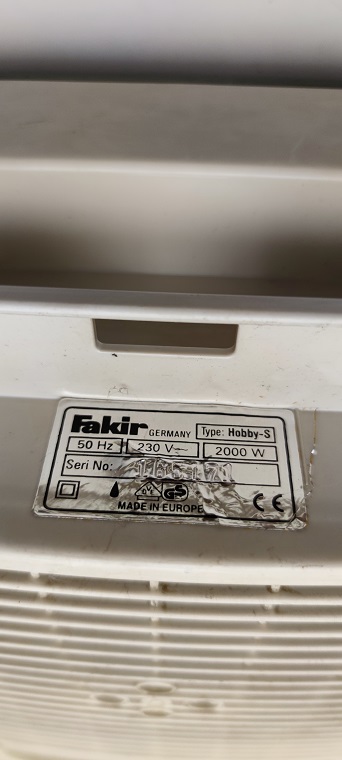 1980 FAKİR HOBBY S FANLI RESİSTANSLI ISITICI VE UFLEYİCİ 220 VOLT ALMAN MALI SOBA