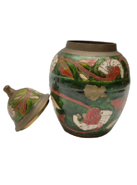 ÜZERİ SICAK MİNE EL  İSCİLİKLİ BOYAMALI KAPAKLI PAMUKLUK 