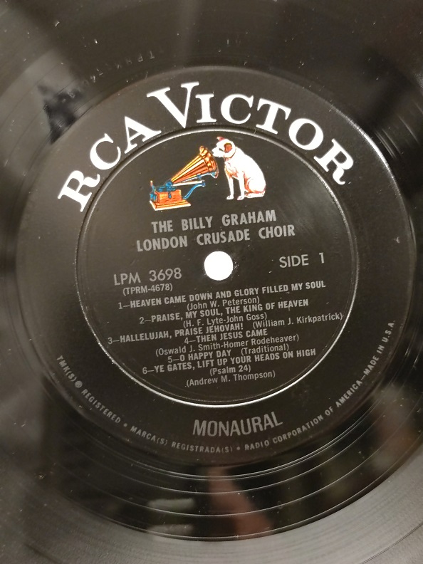 1967 THE BİLLY GRAHAM LONDON CRUSADE CHOİR UZUN CALAR 33 DEVİR LP PLAK ORJİNAL KABINDA ORJİNAL BASKISIDIR
