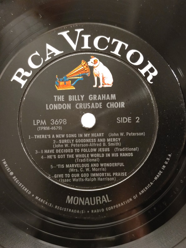 1967 THE BİLLY GRAHAM LONDON CRUSADE CHOİR UZUN CALAR 33 DEVİR LP PLAK ORJİNAL KABINDA ORJİNAL BASKISIDIR