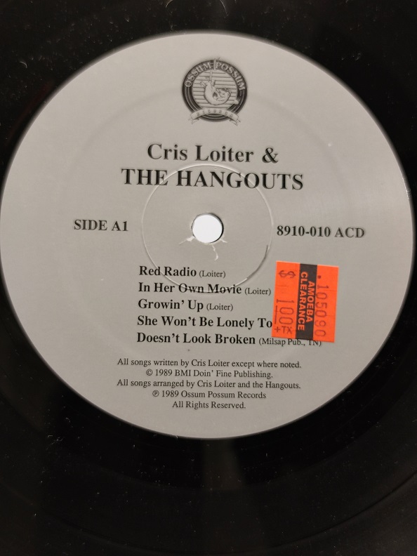 1989 CRİS LOİTER+THE HANGOUTS RED RADİO UZUN CALAR 33 DEVİR LP PLAK ORJİNAL KABINDA ORJİNAL BASKISIDIR