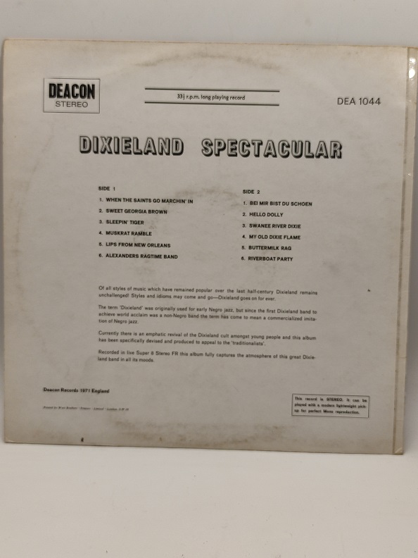 DIXIELAND SPECTECULAR UZUN CALAR 33 DEVİR LP PLAK ORJİNAL KABINDA ORJİNAL BASKISIDIR