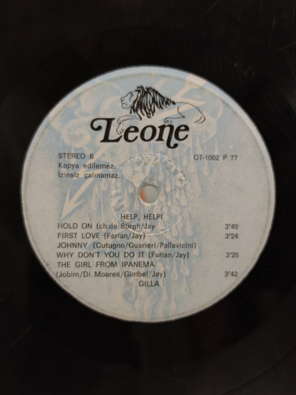 GİLLA HELP HELP UZUN CALAR 33 DEVİR LP PLAK ORJİNAL KABINDA ORJİNAL BASKISIDIR