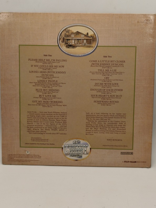 1985 JANİE FRİCKE AT THE COUNTRY STORE UZUN CALAR 33 DEVİR LP PLAK ORJİNAL KABINDA ORJİNAL BASKISIDIR