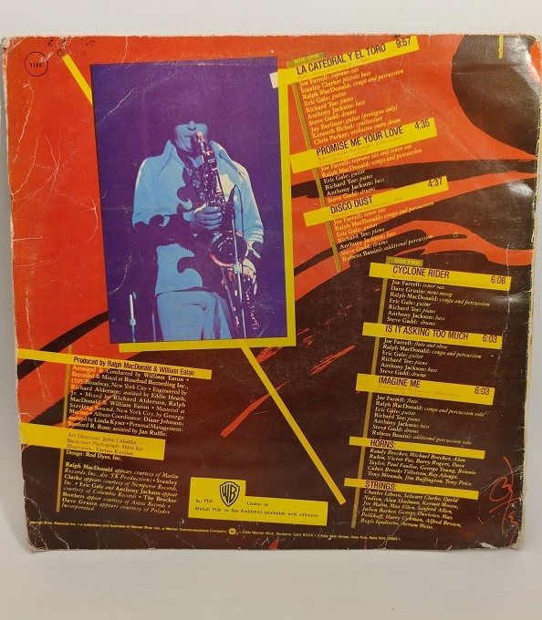 JOE FARRELL-LA CATEDRAL Y EL TORO UZUN CALAR 33 DEVİR LP PLAK ORJİNAL KABINDA ORJİNAL BASKISIDIR