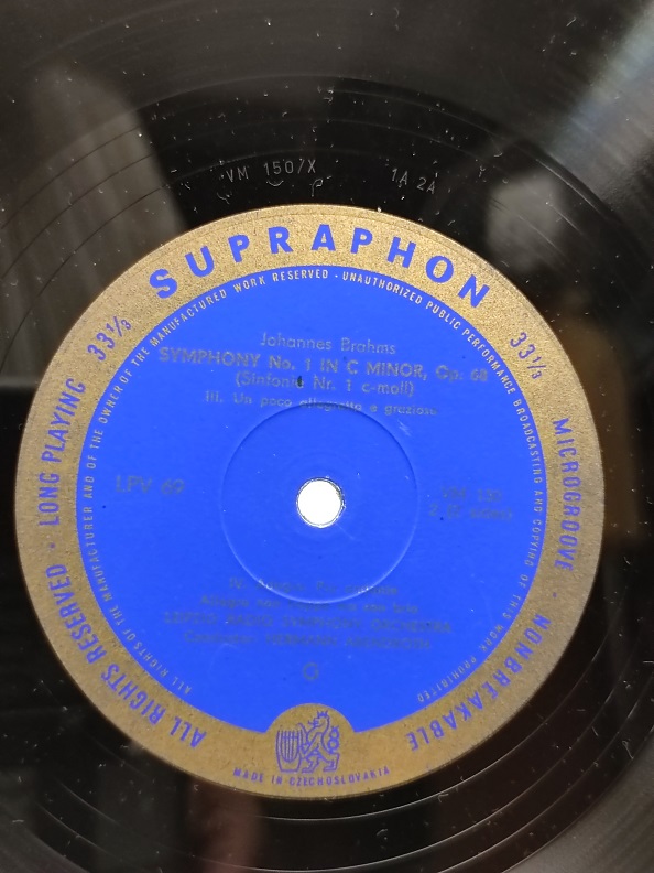 JOHANNES BRAHMS SYMPHONY NO.1 UZUN CALAR 33 DEVİR LP PLAK ORJİNAL KABINDA ORJİNAL BASKISIDIR