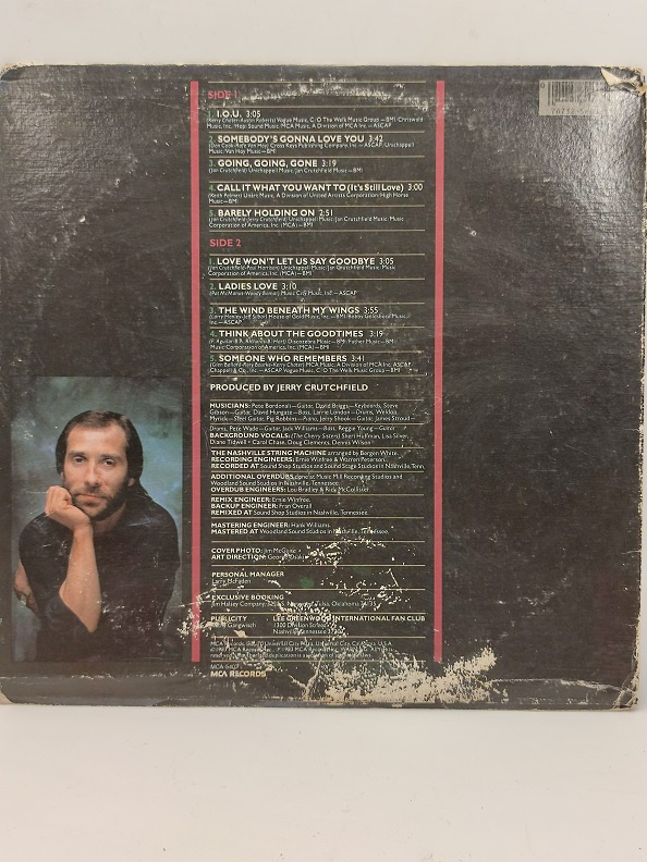 LEE GREENWOOD SOMEBODY'S GONNA LOVE YOU UZUN CALAR 33 DEVİR LP PLAK ORJİNAL KABINDA ORJİNAL BASKISIDIR