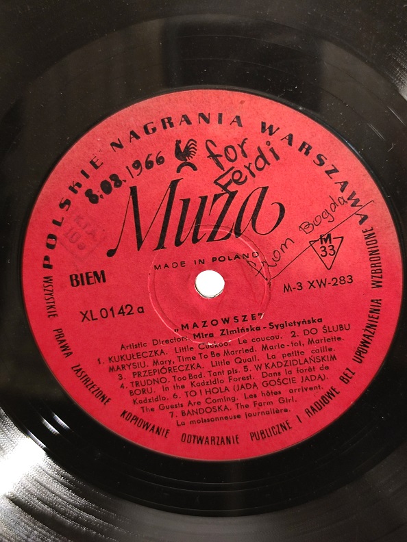 MAZOWSZE THE POLİSH SONG AND DANCE ENSEMBLE VOL.2 UZUN CALAR 33 DEVİR LP PLAK ORJİNAL KABINDA ORJİNAL BASKISIDIR