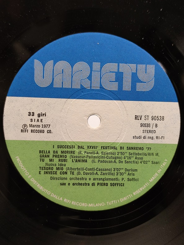 PIERRP SOFFICI– I SUCCESSİ DAL 27° FESTİVAL Dİ SANREMO '77 UZUN CALAR 33 DEVİR LP PLAK ORJİNAL KABINDA ORJİNAL BASKISIDIR