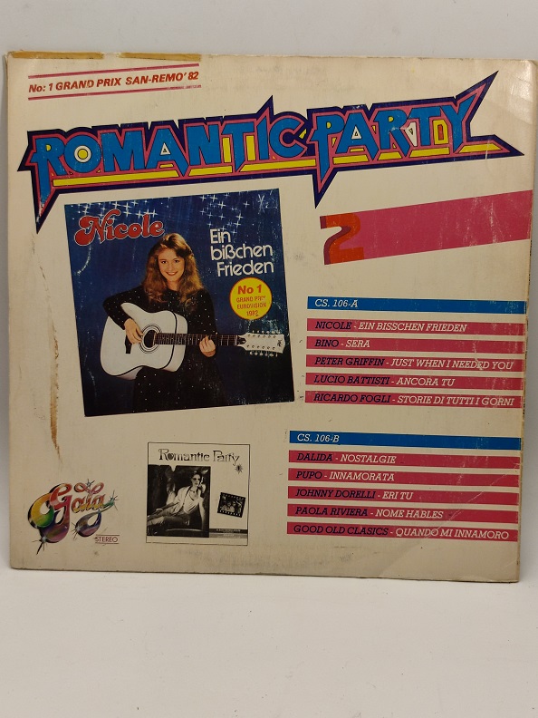 ROMANTIC PARTY 2 UZUN CALAR 33 DEVİR LP PLAK ORJİNAL KABINDA ORJİNAL BASKISIDIR