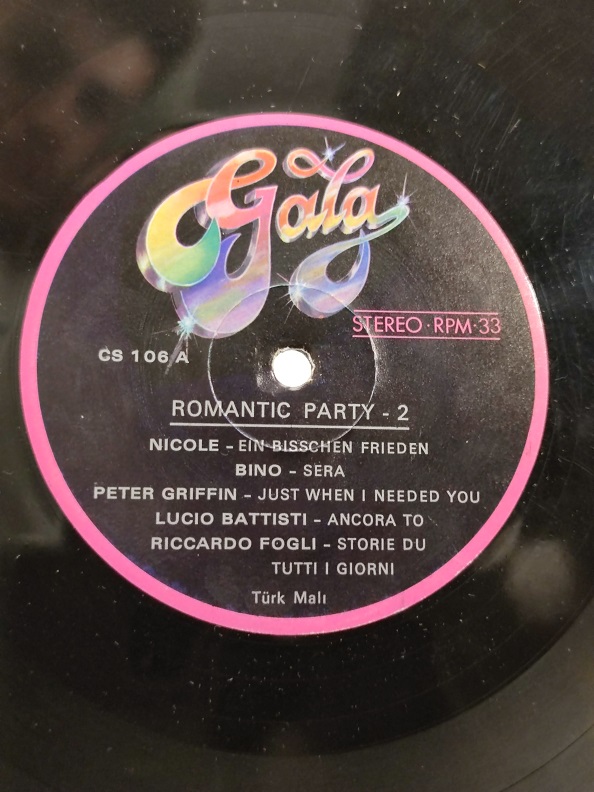 ROMANTIC PARTY 2 UZUN CALAR 33 DEVİR LP PLAK ORJİNAL KABINDA ORJİNAL BASKISIDIR