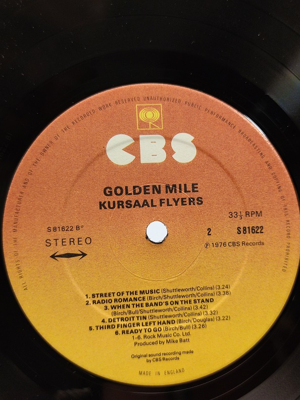 THE KURSAAL FLYERS GOLDEN MİLE UZUN CALAR 33 DEVİR LP PLAK ORJİNAL KABINDA ORJİNAL BASKISIDIR