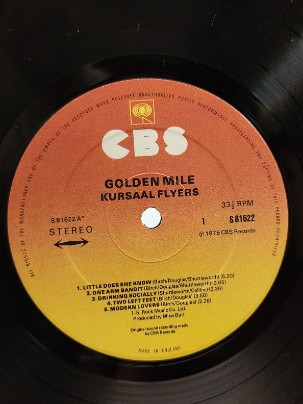 THE KURSAAL FLYERS GOLDEN MİLE UZUN CALAR 33 DEVİR LP PLAK ORJİNAL KABINDA ORJİNAL BASKISIDIR