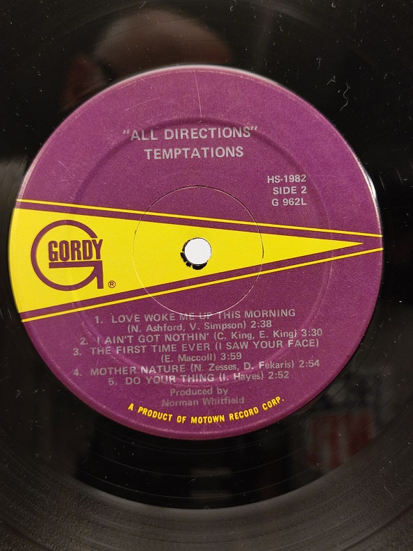 THE TEMPTATİONS ALL DİRECTİONS UZUN CALAR 33 DEVİR LP PLAK ORJİNAL KABINDA ORJİNAL BASKISIDIR