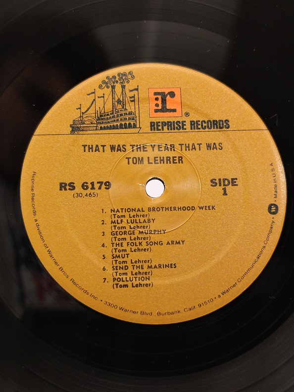TOM LEHRER THAT WAS THE YEAR UZUN CALAR 33 DEVİR LP PLAK ORJİNAL KABINDA ORJİNAL BASKISIDIR