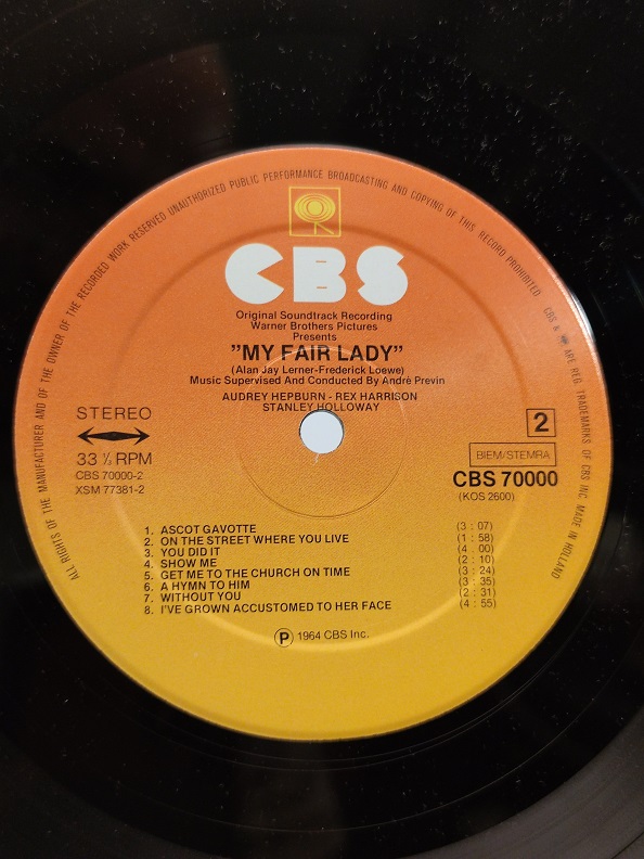 WARNER BROTHERS PİCTURES PRESENTS MY FAIR LADY UZUN CALAR 33 DEVİR LP PLAK ORJİNAL KABINDA ORJİNAL BASKISIDIR