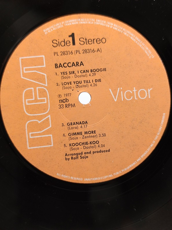 BACCARA UZUN CALAR 33 DEVİR LP PLAK ORJİNAL KABINDA ORJİNAL BASKISIDIR