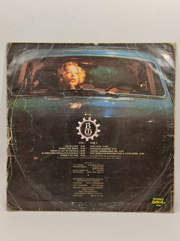 BTO STREET ACTION UZUN CALAR 33 DEVİR LP PLAK ORJİNAL KABINDA ORJİNAL BASKISIDIR