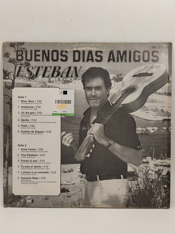 BUENOS DIAS AMIGOS ESTEBAN UZUN CALAR 33 DEVİR LP PLAK ORJİNAL KABINDA ORJİNAL BASKISIDIR