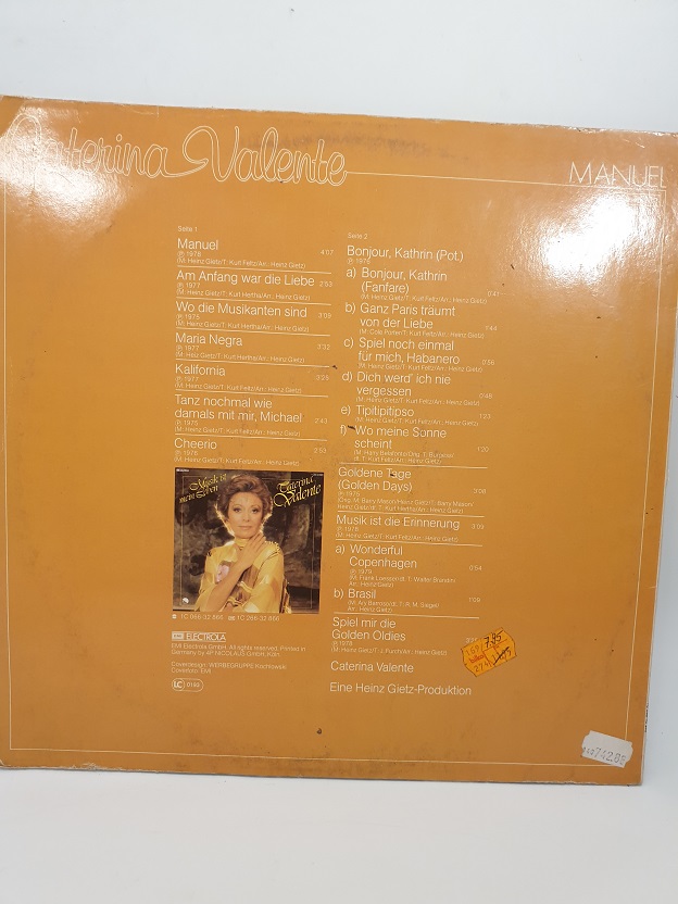 CATERINE VALENTE UZUN CALAR 33 DEVİR LP PLAK ORJİNAL KABINDA ORJİNAL BASKISIDIR