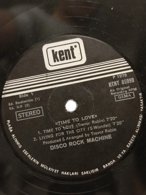 DİSCO ROCK MACHİNE TİME TO LOVE UZUN CALAR 33 DEVİR LP PLAK ORJİNAL KABINDA ORJİNAL BASKISIDIR