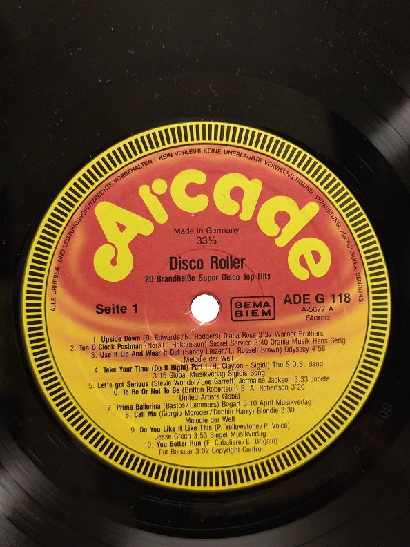 DİSCO ROLLER UZUN CALAR 33 DEVİR LP PLAK ORJİNAL KABINDA ORJİNAL BASKISIDIR