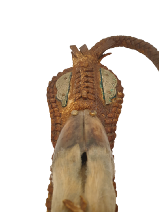 OSMANLI ÖZEL YAPIM CEYLAN TOYNAGINDAN ( AYAGI ) EL YAPIMI ÜZERİ CEYLAN DERİSİ İLE  İŞLEMELİ ÖRME KAMÇI