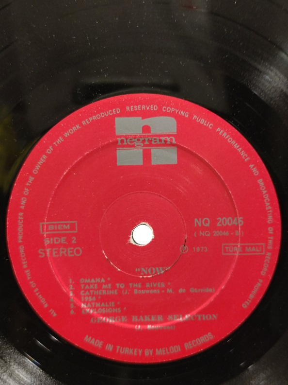 GEORGE BAKER SELECTION NOW UZUN CALAR 33 DEVİR LP PLAK ORJİNAL KABINDA ORJİNAL BASKISIDIR