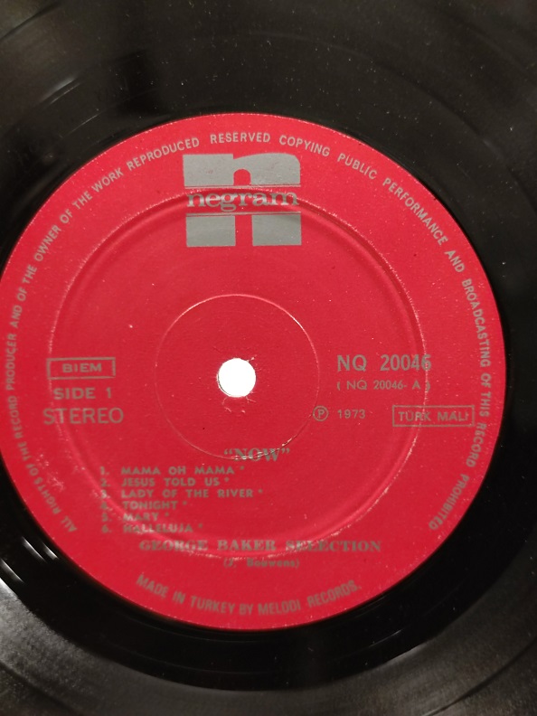 GEORGE BAKER SELECTION NOW UZUN CALAR 33 DEVİR LP PLAK ORJİNAL KABINDA ORJİNAL BASKISIDIR
