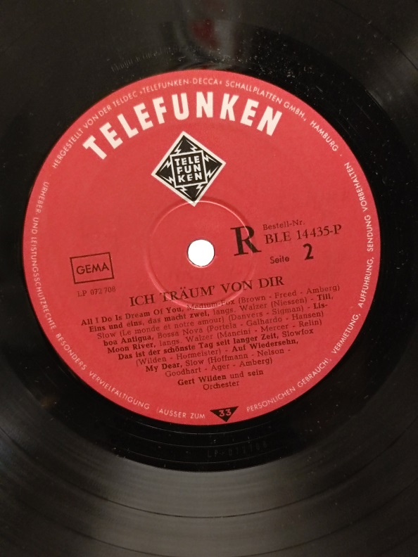 ICH TRAUM VON DIR UZUN CALAR 33 DEVİR LP PLAK ORJİNAL KABINDA ORJİNAL BASKISIDIR