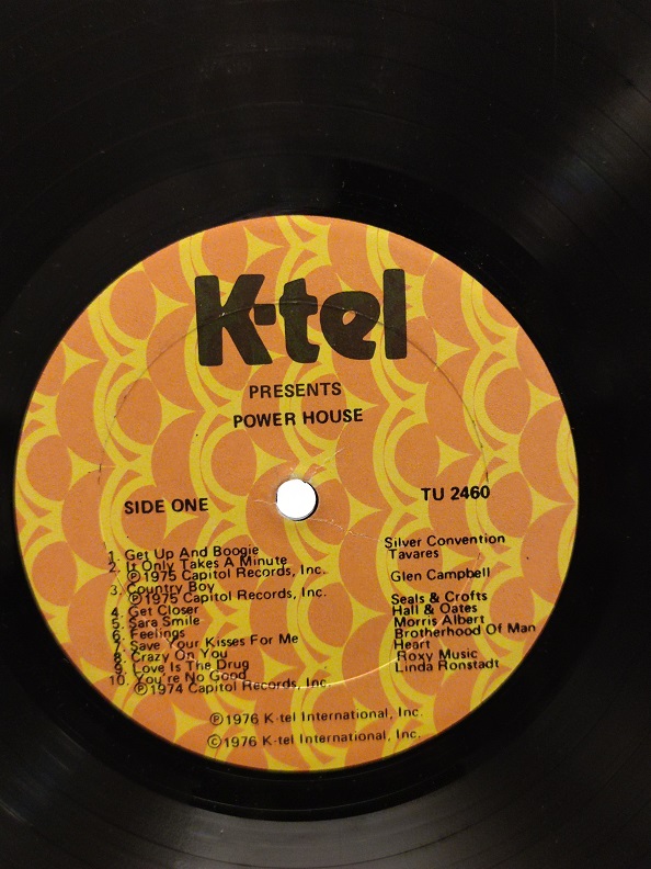 K-TEL POWER HOUSE UZUN CALAR 33 DEVİR LP PLAK ORJİNAL KABINDA ORJİNAL BASKISIDIR