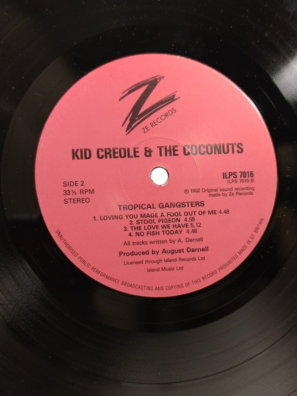 KID CREOLE & THE COCONUTS UZUN CALAR 33 DEVİR LP PLAK ORJİNAL KABINDA ORJİNAL BASKISIDIR