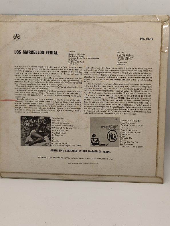 LOS MARCELLOS FERİAL UZUN CALAR 33 DEVİR LP PLAK ORJİNAL KABINDA ORJİNAL BASKISIDIR